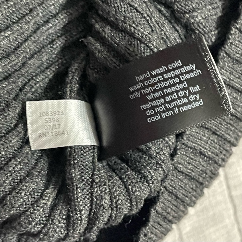 LANE BRYANT Solid Gray Ribbed Knit Casual Sweater Dress Size 14 / 16 - Picture 9 of 9